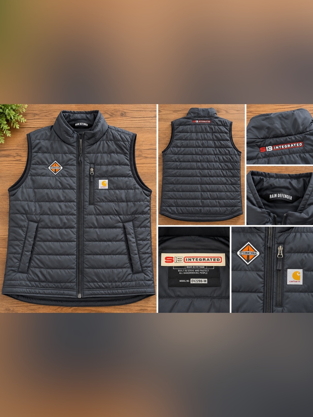 Carhartt Men’s Black Quilted S13 Integrated Vest